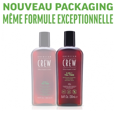 American Crew 3en1 Tea Tree Rafraîchissant 250 ml
