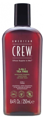 American Crew 3en1 Tea Tree Rafraîchissant 250 ml