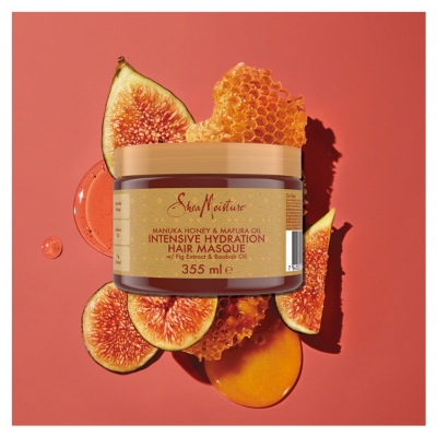 SheaMoisture Manukos Medus ir Mafuros Aliejus Super Drėkinanti Kaukė 355 ml