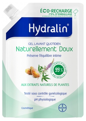 Hydralin Dnevni gel za umivanje z naravno nežno nego, Eco-Dopolnitev 400 ml