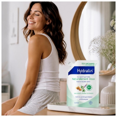 Hydralin Gel Lavant Quotidien Naturellement Doux Éco-Recharge 400 ml