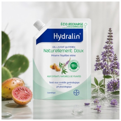 Hydralin Gel Lavant Quotidien Naturellement Doux Éco-Recharge 400 ml