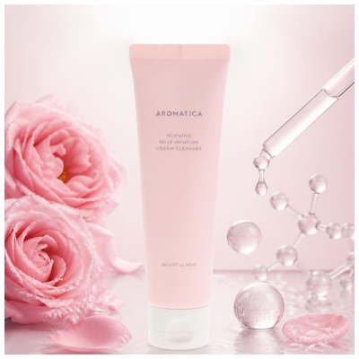Aromatica Revining Nettoyant Visage Rose Infusion 145 ml