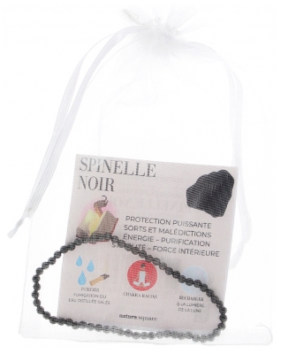 Natura Square Spinelle Facetten Armband Schwarz