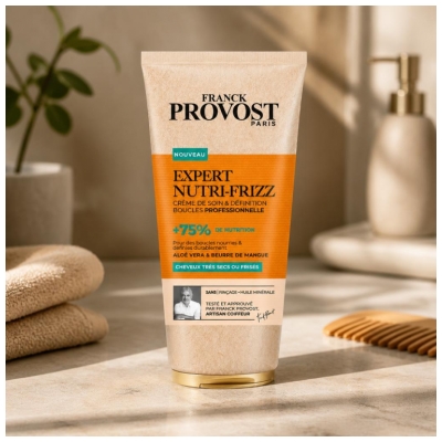 Franck Provost Expert Nutri-Frizz Creme de Tratamento & Definição de Cachos Cabelos Muito Secos ou Crespos 200 ml