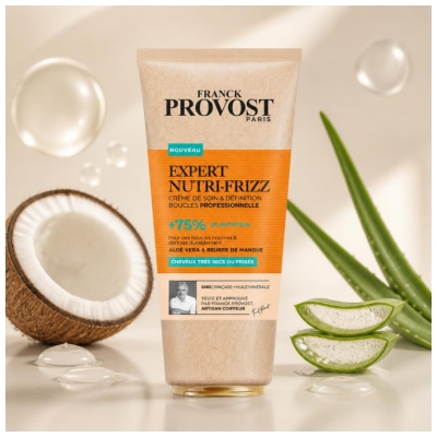 Franck Provost Expert Nutri-Frizz Creme de Tratamento & Definição de Cachos Cabelos Muito Secos ou Crespos 200 ml