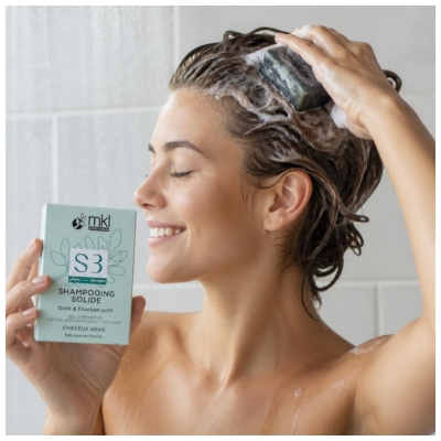 MKL Green Nature Shampoing Solide Ortie Charbon Cheveux Gras 65 g