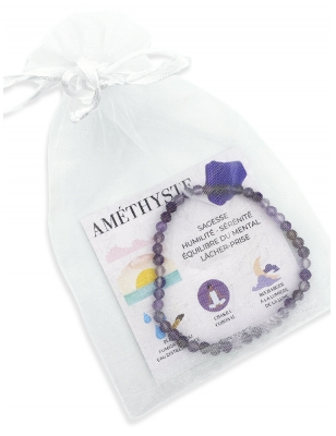 Natura Square Amethyst Facetten Armband