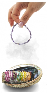 Natura Square Gefacetteerde Amethist Armband