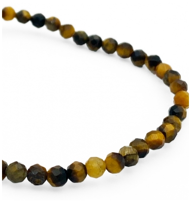 Natura Square Tigerauge Facetten Armband