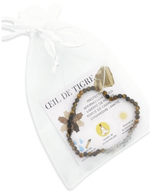 Natura Square Tigerauge Facetten Armband