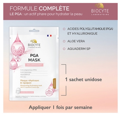 Biocyte PGA Mask Nourrissant Masque Réhydratant & Repulpant 10 ml