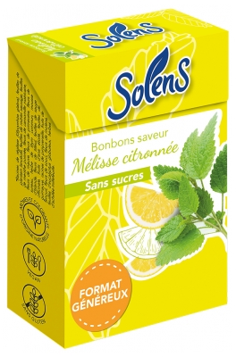 Rebuçados Sem Açúcar Sabor Erva-cidreira Limão Solens 66 g