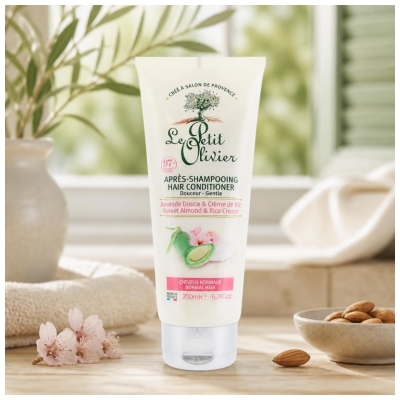 Le Petit Olivier Milde Haarspülung mit Süßmandel & Creme de Riz 200 ml
