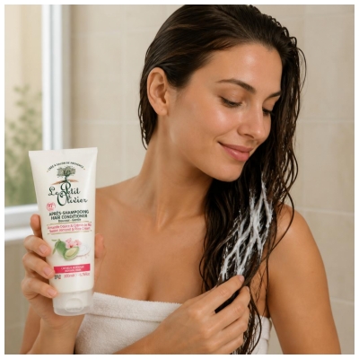 Le Petit Olivier Milde Haarspülung mit Süßmandel & Creme de Riz 200 ml