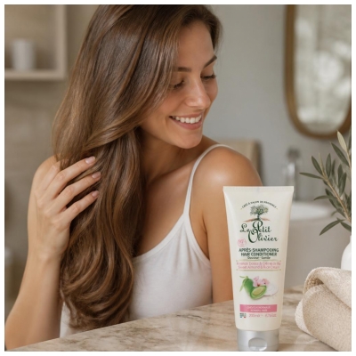 Le Petit Olivier Milde Haarspülung mit Süßmandel & Creme de Riz 200 ml