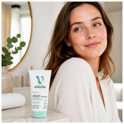 Laboratoires Vendôme Calm V+ Drėkinamasis Raminamasis Veido Kremas 50 ml