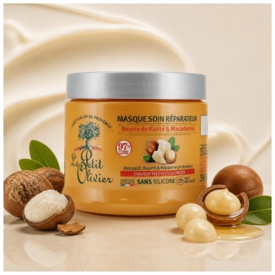 le Petit Olivier Mascarilla Reparadora Karité y Macadamia 330 ml