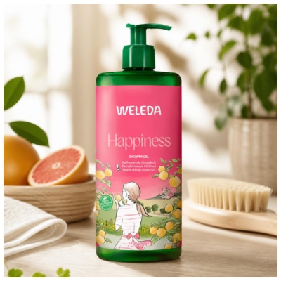 Weleda Happiness Gel de Banho Toranja Efervescente 750 ml