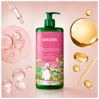 Weleda Happiness Gel de Banho Toranja Efervescente 750 ml