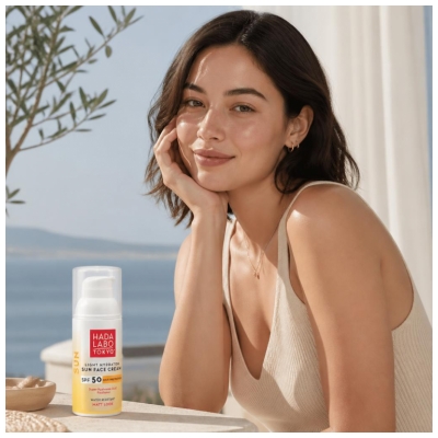 Protetor Solar Facial Hidratante Resistente à Água Hada Labo Tokyo Sun FPS50 50 ml