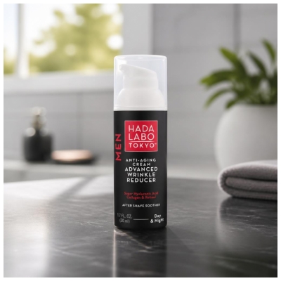 Hada Labo Tokyo Men Rypistymistä Ehkäisevä Kosteusvoide Päivä ja Yö 50 ml