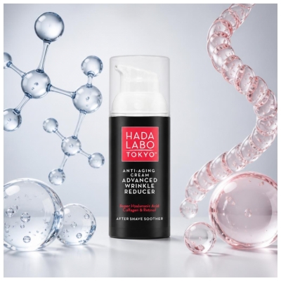 Hada Labo Tokyo Men Rypistymistä Ehkäisevä Kosteusvoide Päivä ja Yö 50 ml