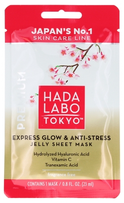 Masca Textilă Premium Hidratantă și Iluminatoare Hada Labo Tokyo 23 ml