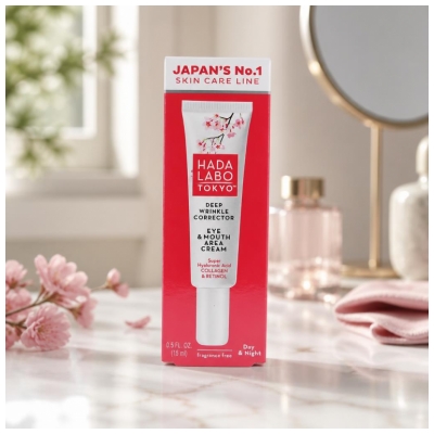 Hada Labo Tokyo Crème Contour des Yeux et Lèvres Jour et Nuit Anti-Âge 15 ml