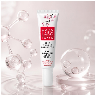 Hada Labo Tokyo Crème Contour des Yeux et Lèvres Jour et Nuit Anti-Âge 15 ml
