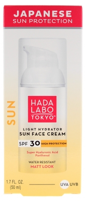 Hada Labo Tokyo Sun Crème Visage Hydratante Résistante à l'Eau SPF30 50 ml
