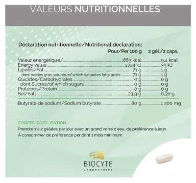 Biocyte Longevity Colon Restore 30 Gélules