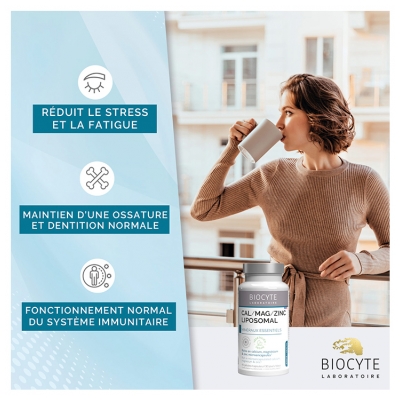 Biocyte Longevity Cal/Mag/Zinc Liposomal 60 Gélules