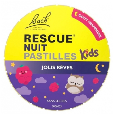Rescue Nuit Bach Kids Pastilles Framboise 50 g