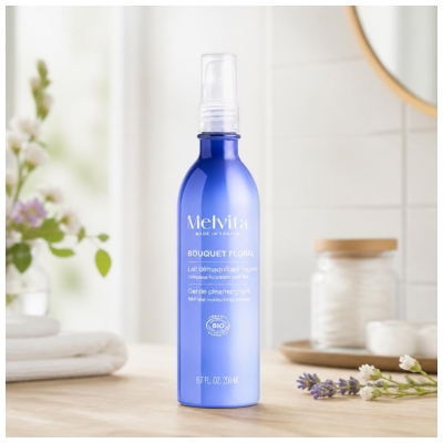 Melvita Květinová kytice Jemné bio odličovací mléko 200 ml