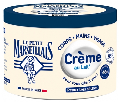 Le Petit Marseillais Crème au Lait Hydratation 48H Peaux Très Sèches 360 ml