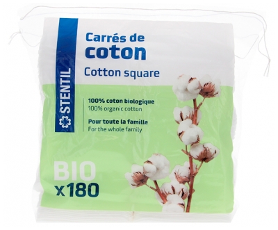 Stentil Økologiske Bomuldskvadrater 180 stk.