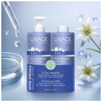 Uriage Baby 1. Čistící voda Balení 2 x 500 ml