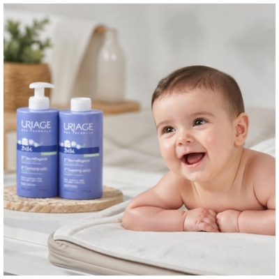 Uriage Baby 1ère Rensende Vand Pakke med 2 x 500 ml