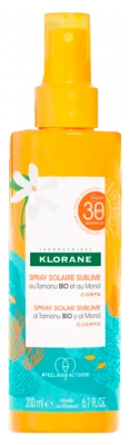 Klorane Oslnivý opalovací sprej s bio Tamanu a Monoï SPF30 200 ml