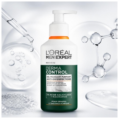 L'Oréal Paris Men Expert Derma Control Reinigender Schaumfestiger Anti-Imperfektionen 260 ml