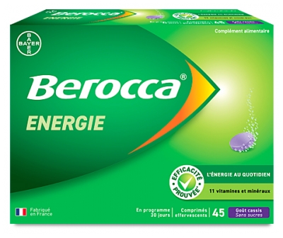 Berocca Energia Sabor Groselha 45 Comprimidos Efervescentes