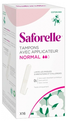 Saforelle 16 Tampons Normal avec Applicateur