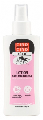 Cinco sobre Cinco Bebé Loção Anti-Mosquitos 100 ml