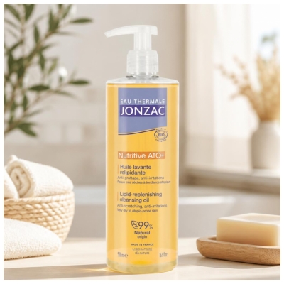 Eau Thermale Jonzac Nutritive ATO+ Huile Lavante Relipidante Bio 500 ml