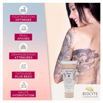 Biocyte Tattoo Derm 1 Crème Après Tatouage Apaise et Hydrate 100 ml