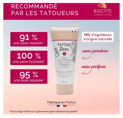 Biocyte Tattoo Derm 1 Crème Après Tatouage Apaise et Hydrate 100 ml