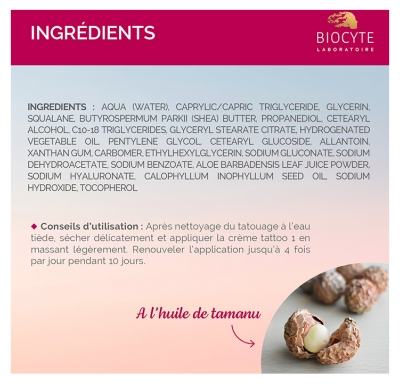 Biocyte Tattoo Derm 1 Crème Après Tatouage Apaise et Hydrate 100 ml