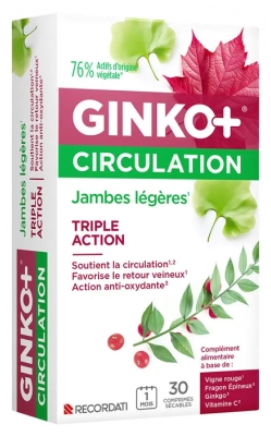 Ginkor Ginko + Circulation 30 Comprimés
