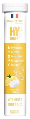 Granions HyDrop Vitamines Minéraux 20 Comprimés Effervescents - Goût : Citron